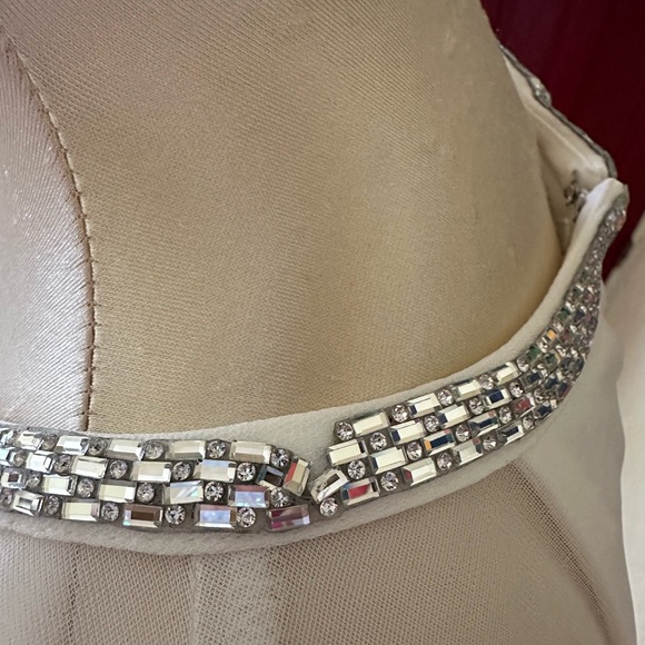 R&M Richards Long Formal Cape Gown in Ivory - Picture 6 of 10